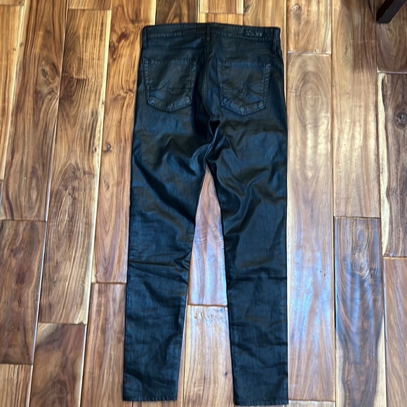 AG The Farrah skinny ankle, high-rise in black faux leather. - Picture 5 of 9